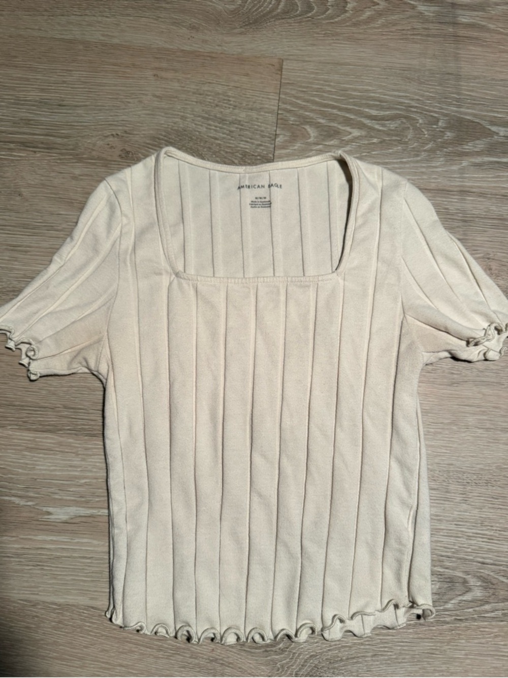 American Eagle Ribbed Square Neck